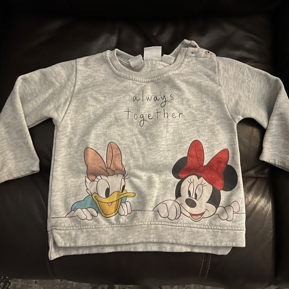 Zara 2-3 Disney Minnie Mouse and Daisy Duck EUC sweatshirt